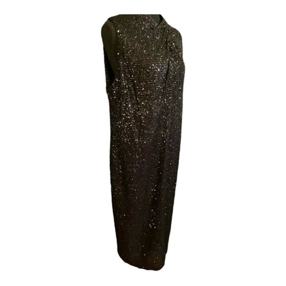 Rachel Roy Sequin Twist Neck Sleeveless Midi Dress Cocktail |Formal | Size 14W - Picture 9 of 16